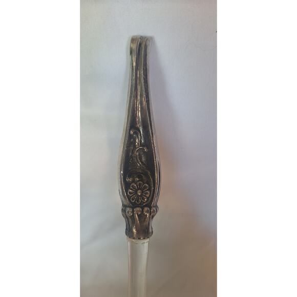 Vintage Lucite Serving Scoop with Ornate Silverplate Handle – Mid Century- VG - Picture 3 of 6